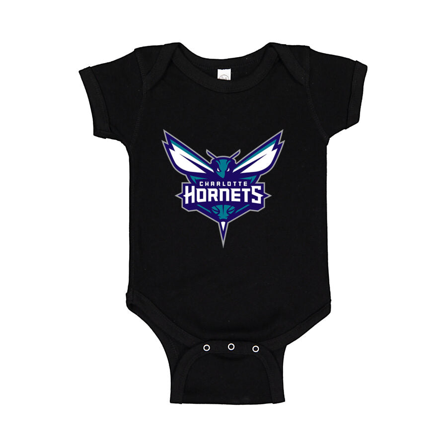 Charlotte Hornets Baby Romper Onesie - Black