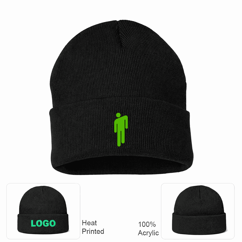 Billie Eilish Beanie Hat - Black