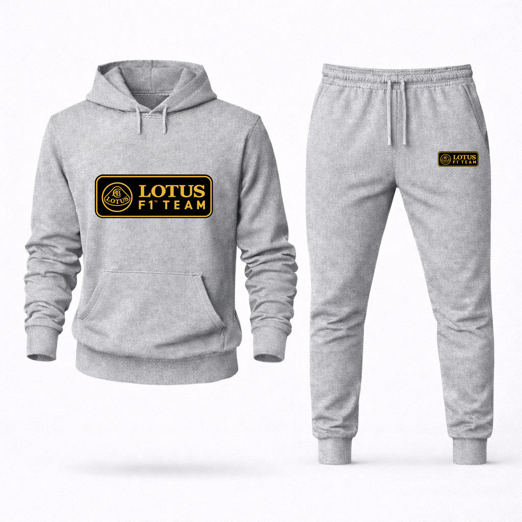 Lotus F1 Team Hoodie and Joggers Set - Grey