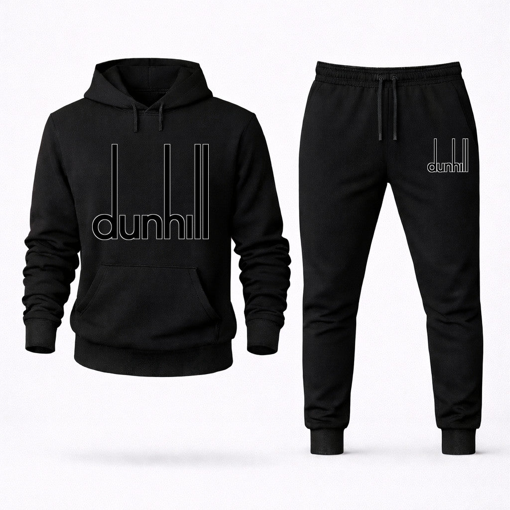 Dunhill Black Hoodie and Joggers Set - Black