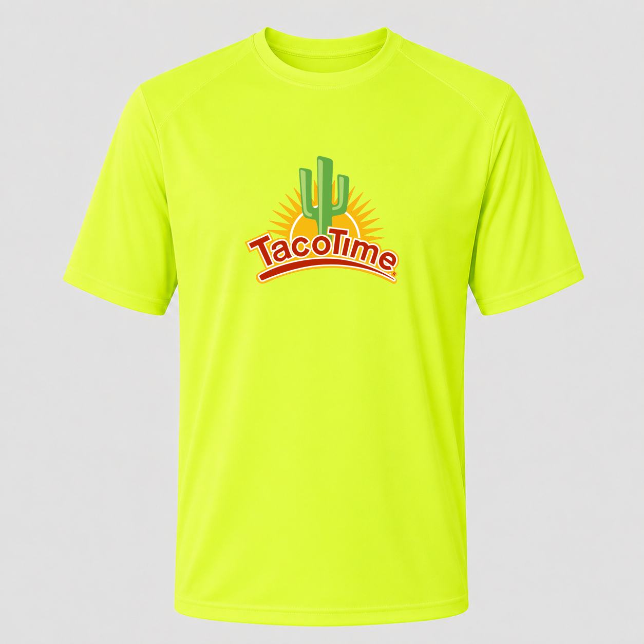 Men's Taco Time Performance T-Shirt - Safety Green