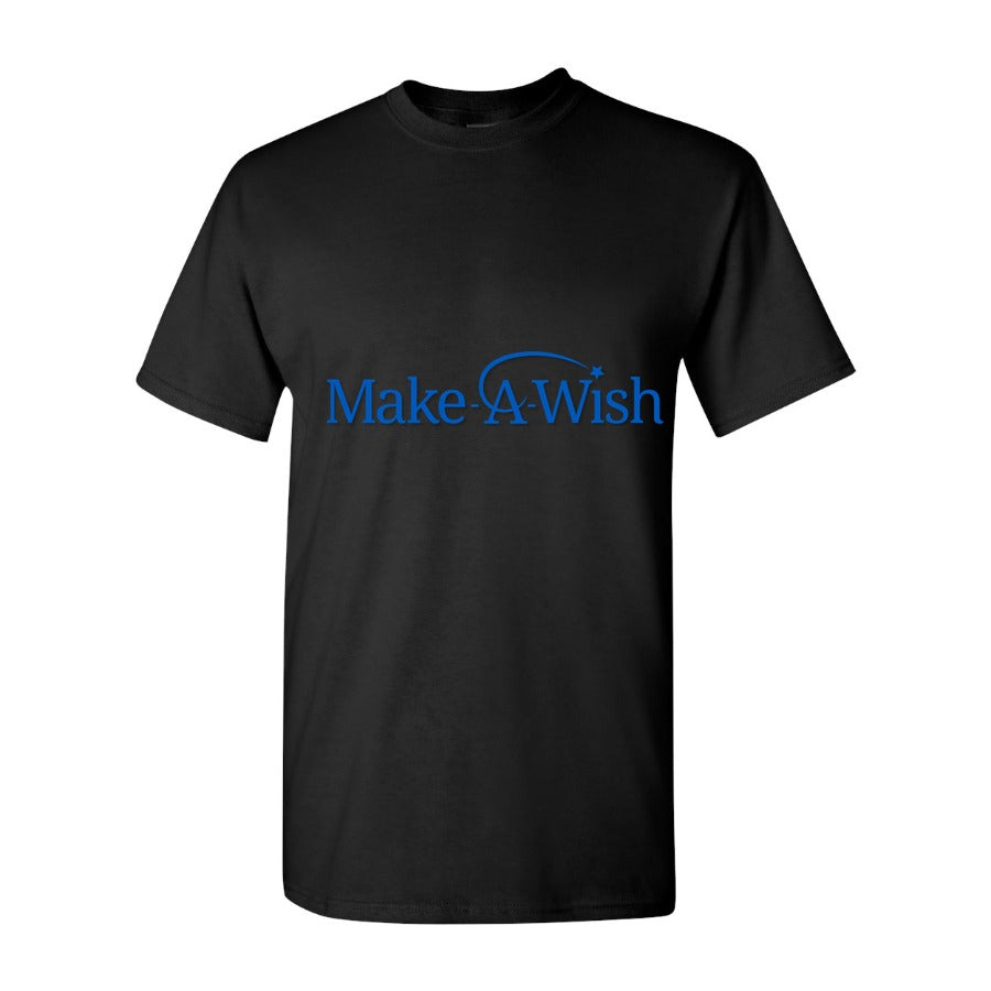 Men's Make A Wish Logo Cotton T-Shirt - Black