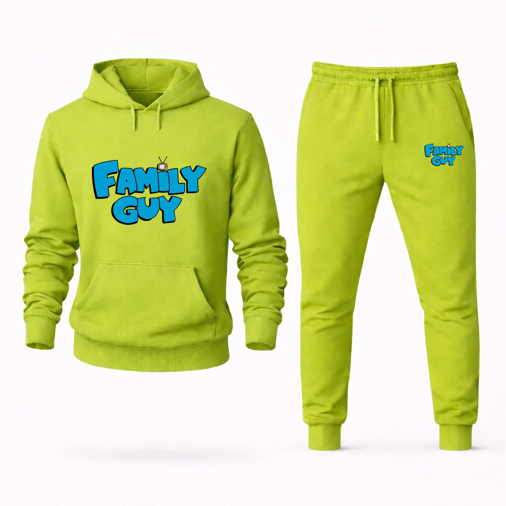 Family Guy Hoodie and Joggers Set - Lime Green