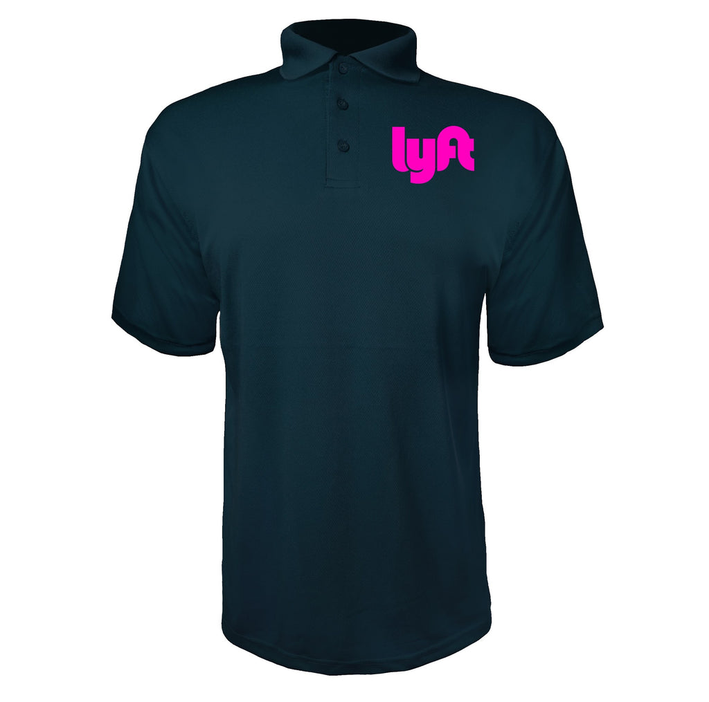 Lyft Pink men's polyester polo in Navy
