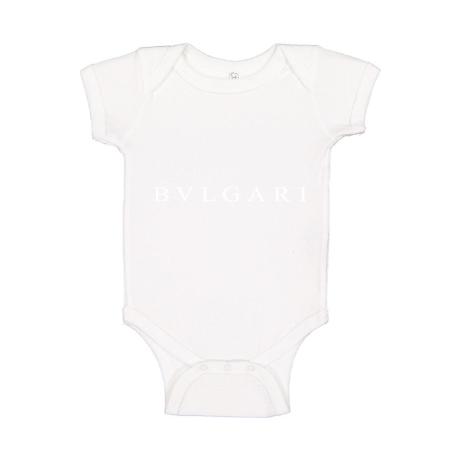 BVLGARI White Logo Baby Romper Onesie - White