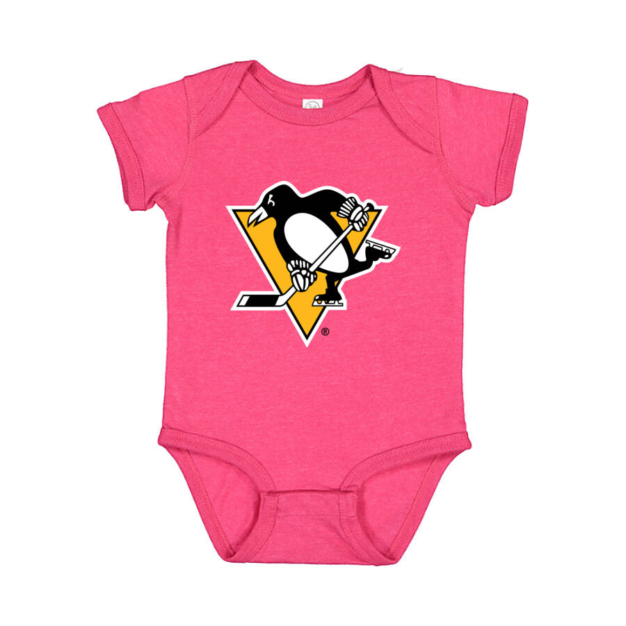 Pittsburgh Penguins Baby Romper Onesie - Pink
