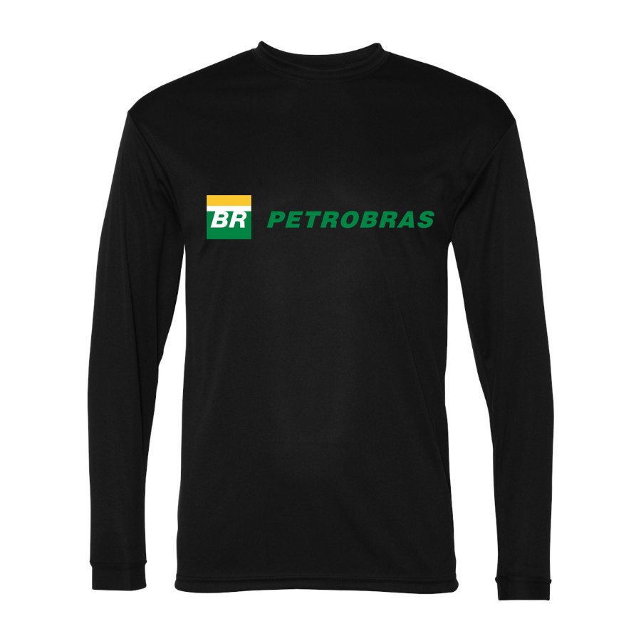 Men's Petrobras Polyester Long Sleeve T-Shirt - Black