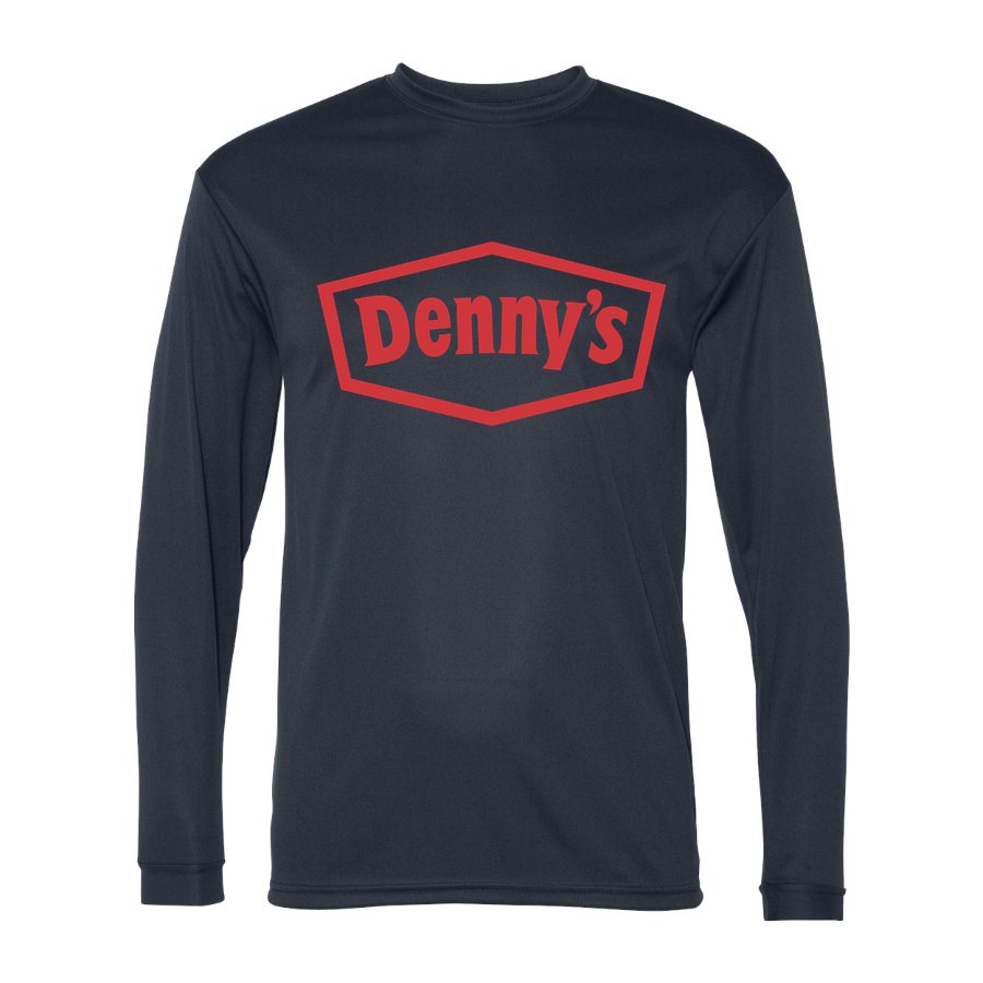 Men's Dennys Alternate Polyester Long Sleeve T-Shirt - Navy