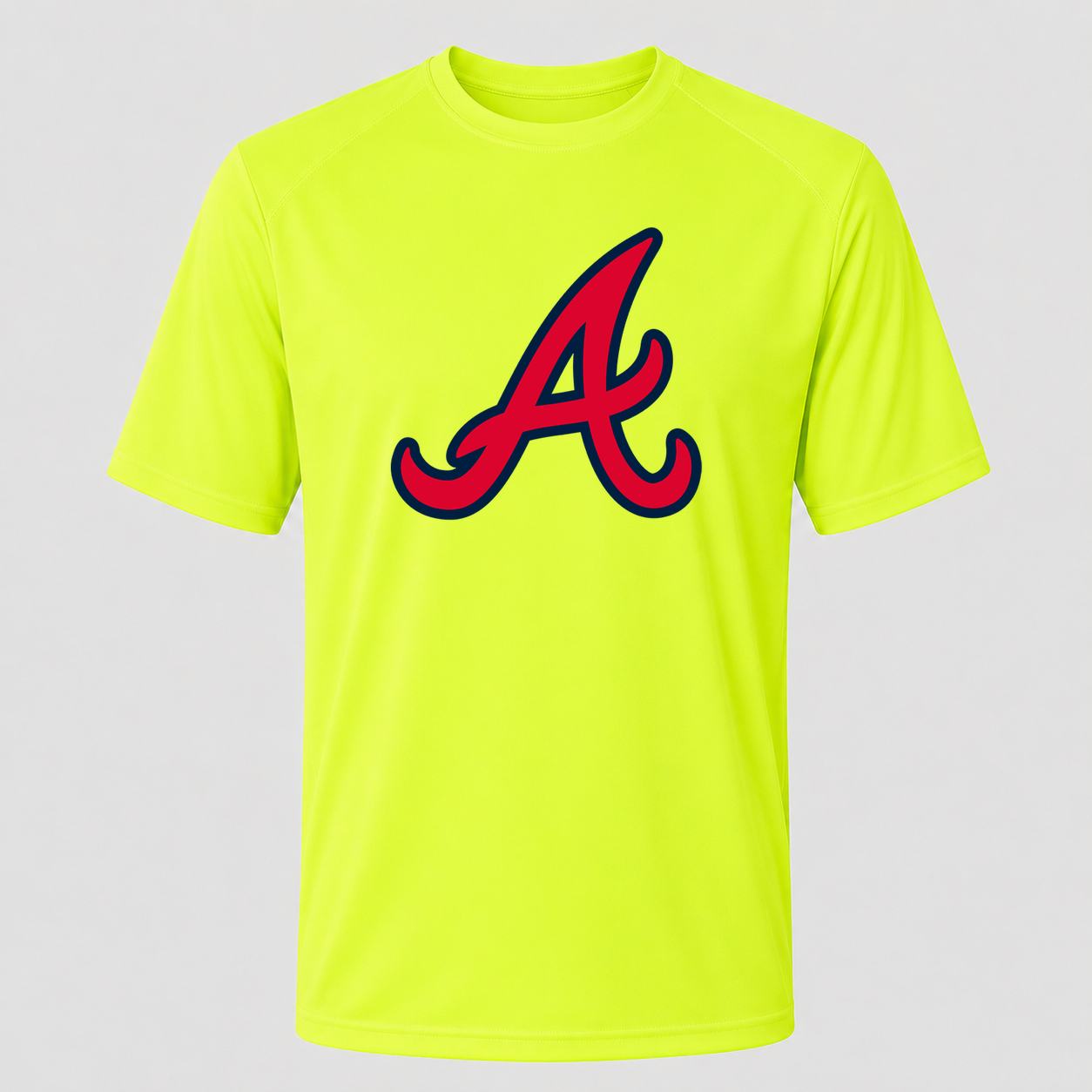 Men's Atlanta Braves Performance T-Shirt - Safety Green