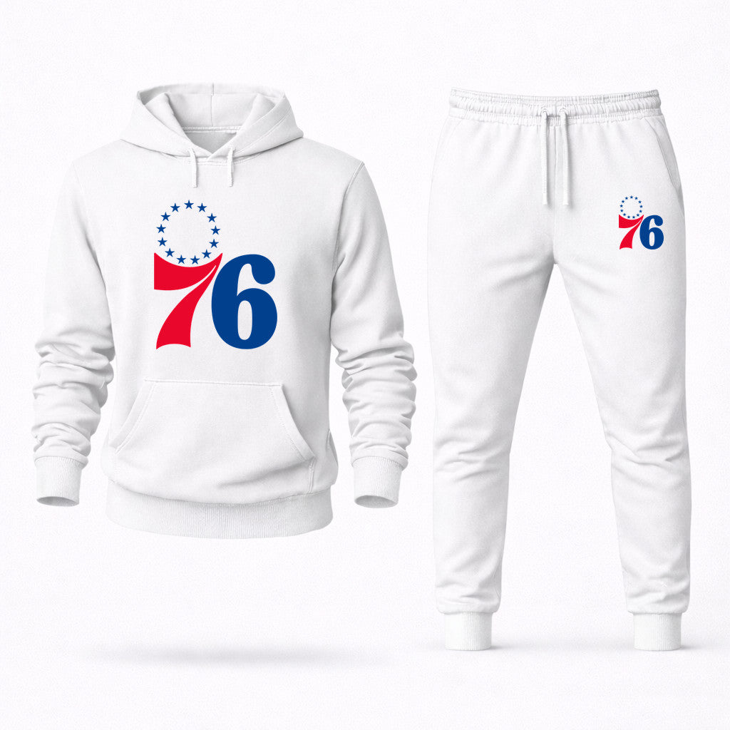 Philadelphia 76ers Hoodie and Joggers Set - White