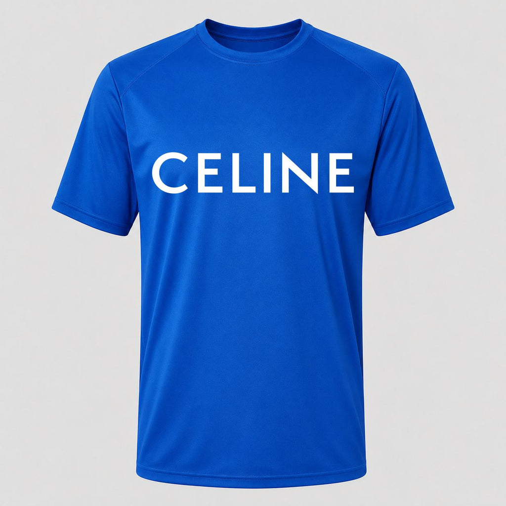 Men's Celine White Performance T-Shirt - Royal Blue
