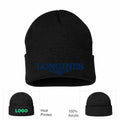 Longines Black Beanie Hat