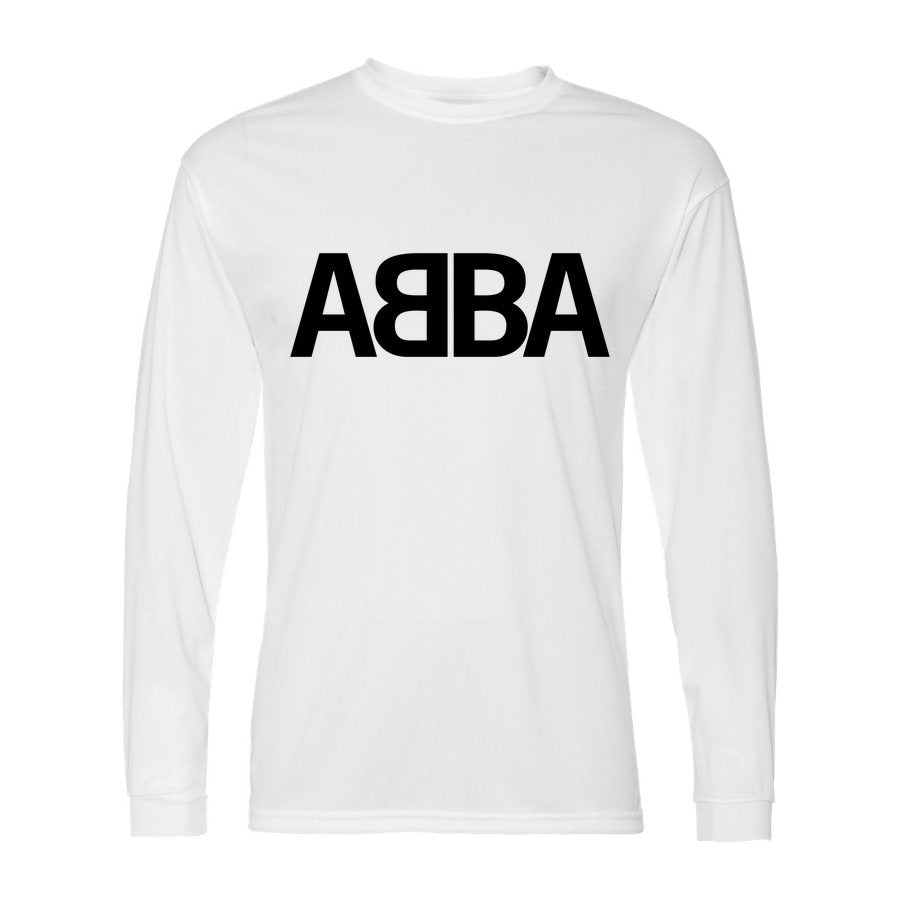 Men's Abba Polyester Long Sleeve T-Shirt - White