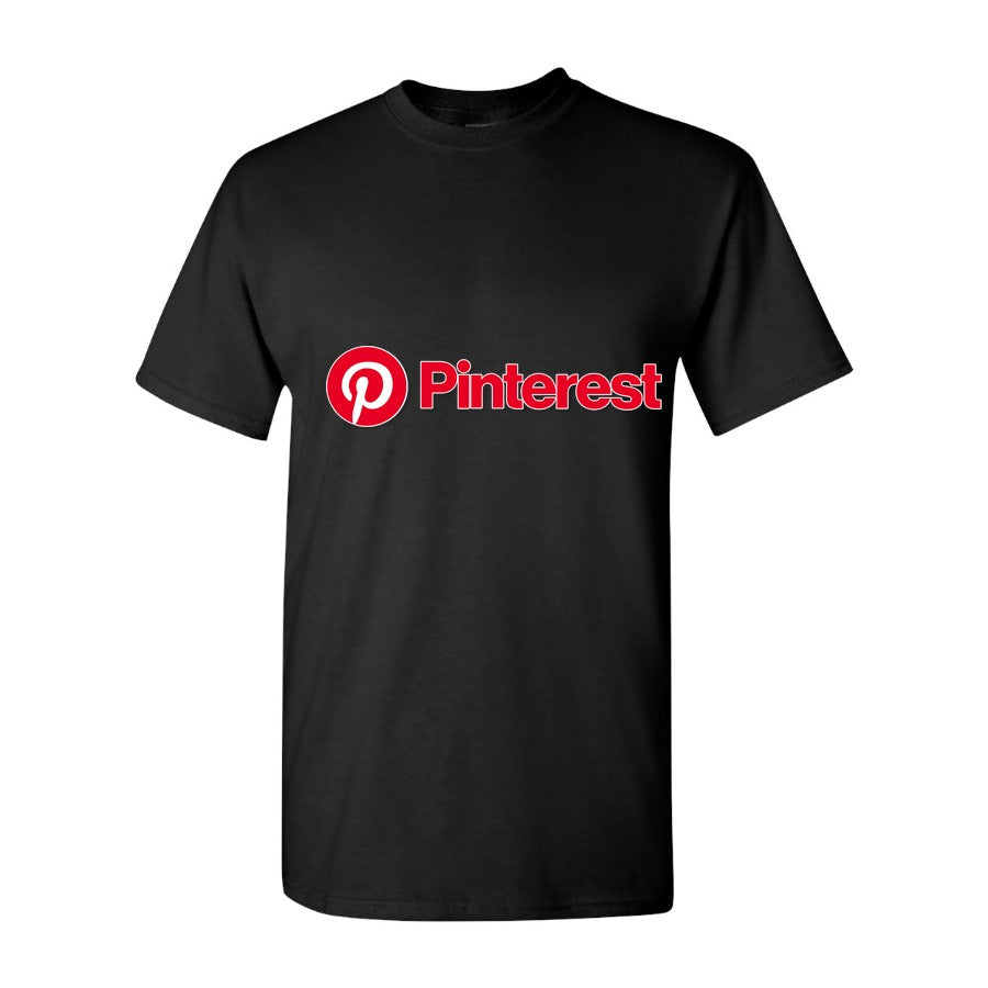 Men's pinterest logo Cotton T-Shirt - Black
