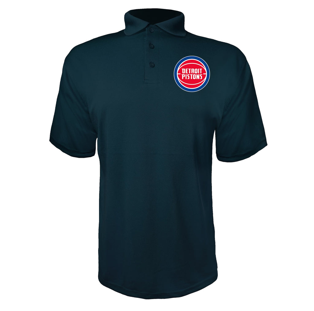 Detroit Pistons Navy polyester polo