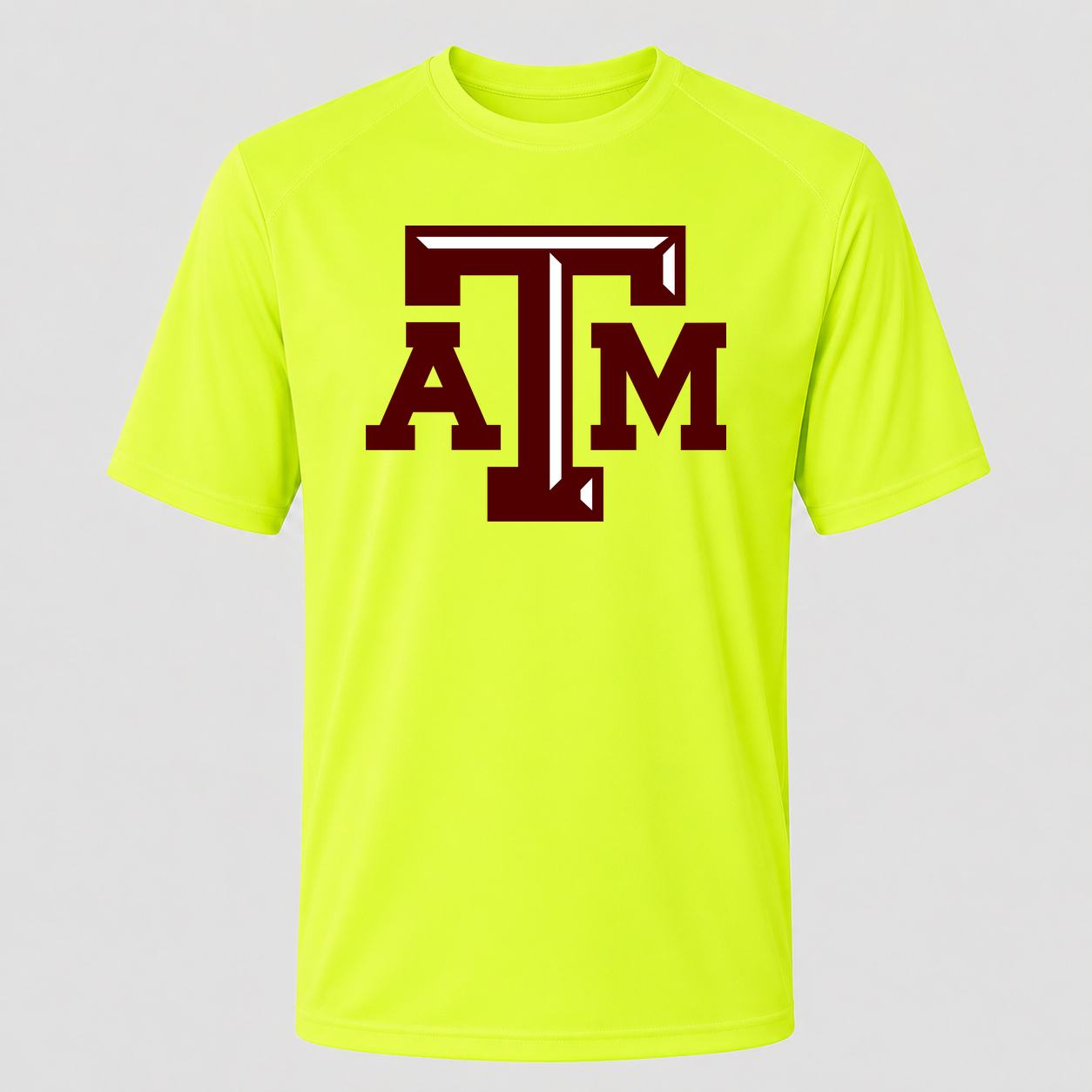 Men's Texas A&M University Performance T-Shirt - Safety Green