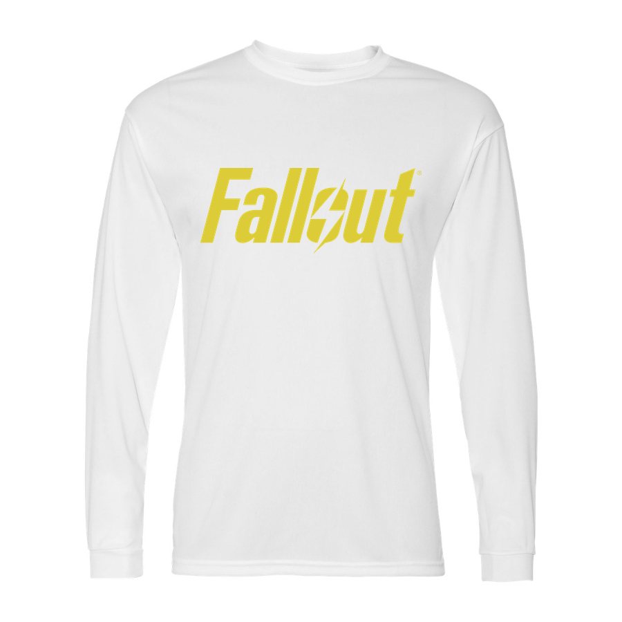 Men's Fallout Polyester Long Sleeve T-Shirt - White