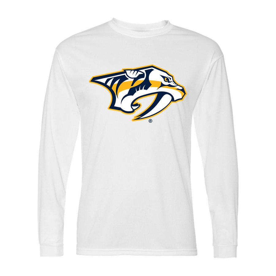 Men's Nashville Predators Polyester Long Sleeve T-Shirt - White