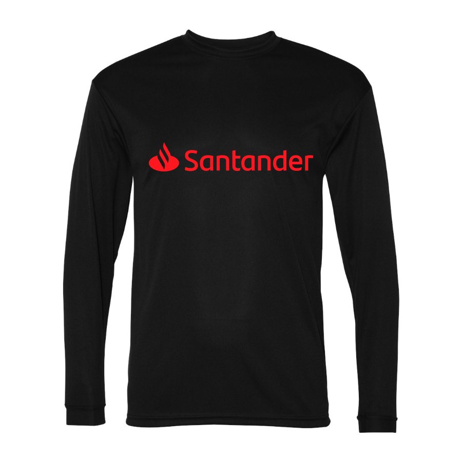 Men's Santander Polyester Long Sleeve T-Shirt - Black