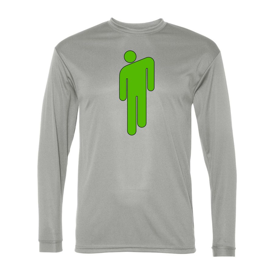 Men's Billie Eilish Polyester Long Sleeve T-Shirt - Silver