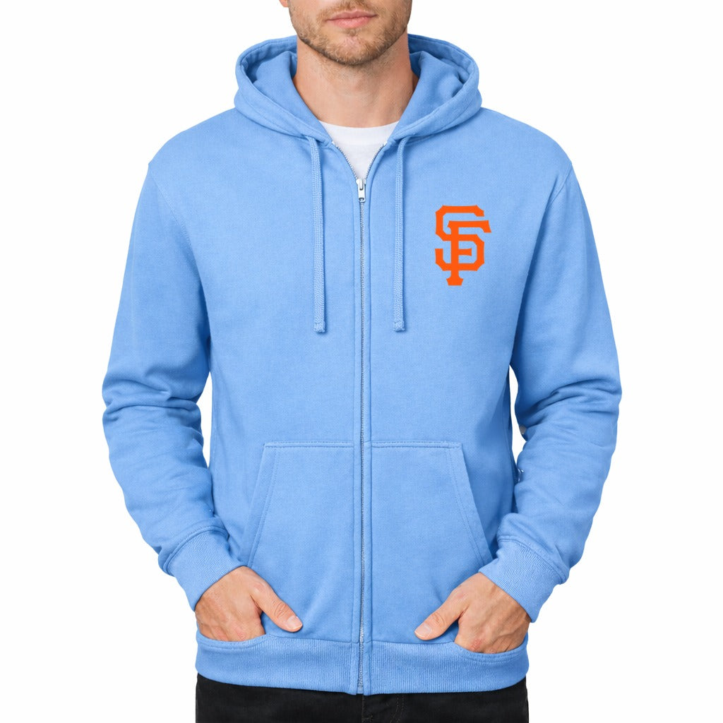 Men's San Francisco Giants Zipper Hoodie - Light Blue