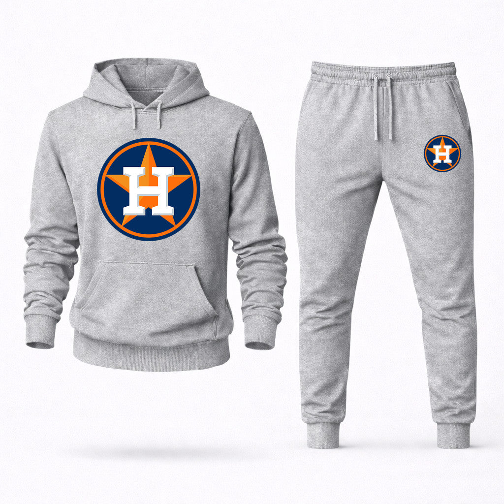 Houston Astros Hoodie and Joggers Set - Grey