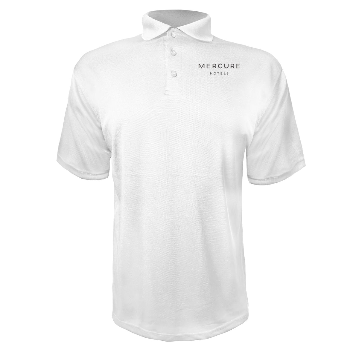 Mercure men's polyester polo in White
