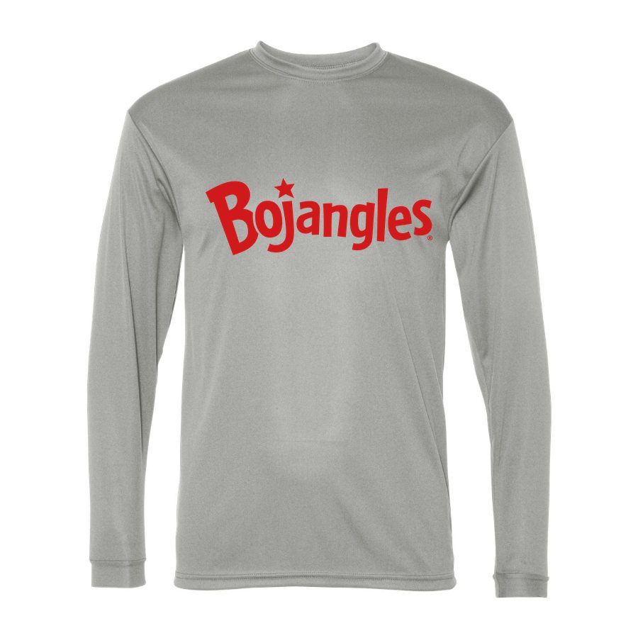 Men's Bojangles Polyester Long Sleeve T-Shirt - Silver