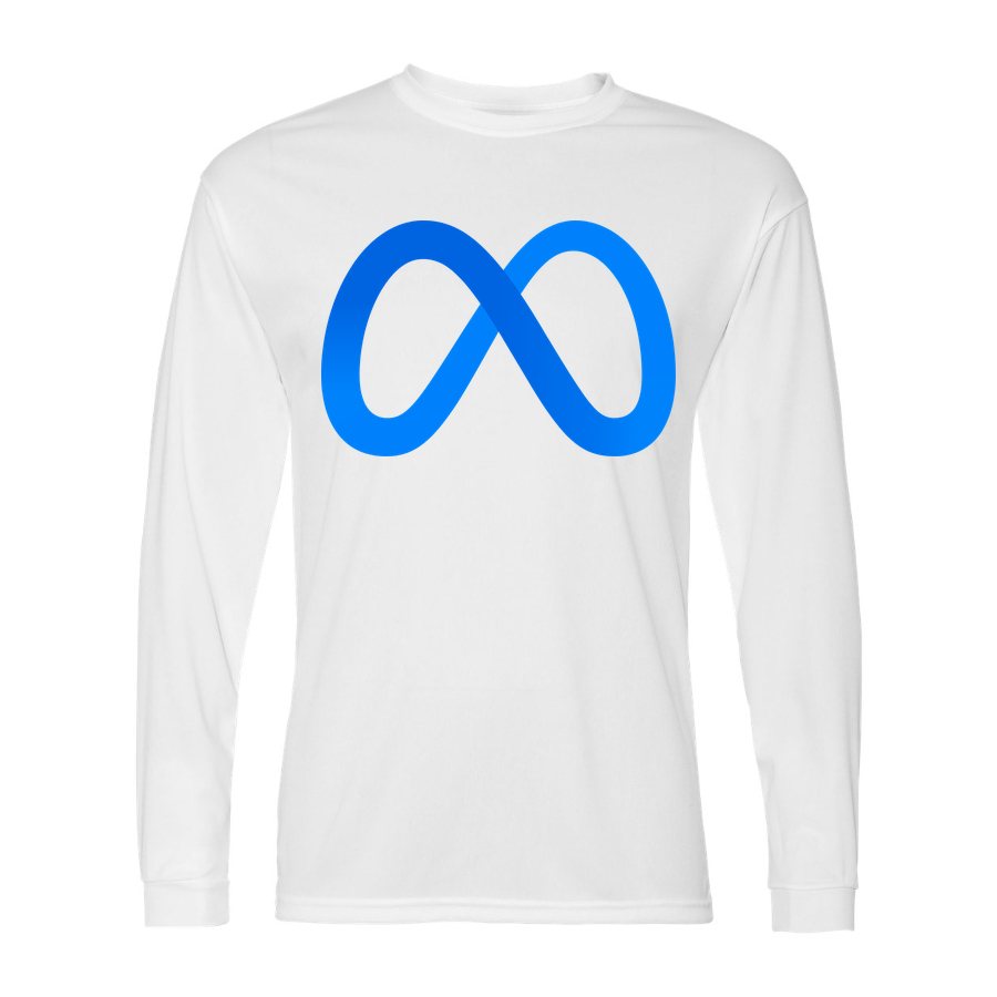 Men's Meta Polyester Long Sleeve T-Shirt - White