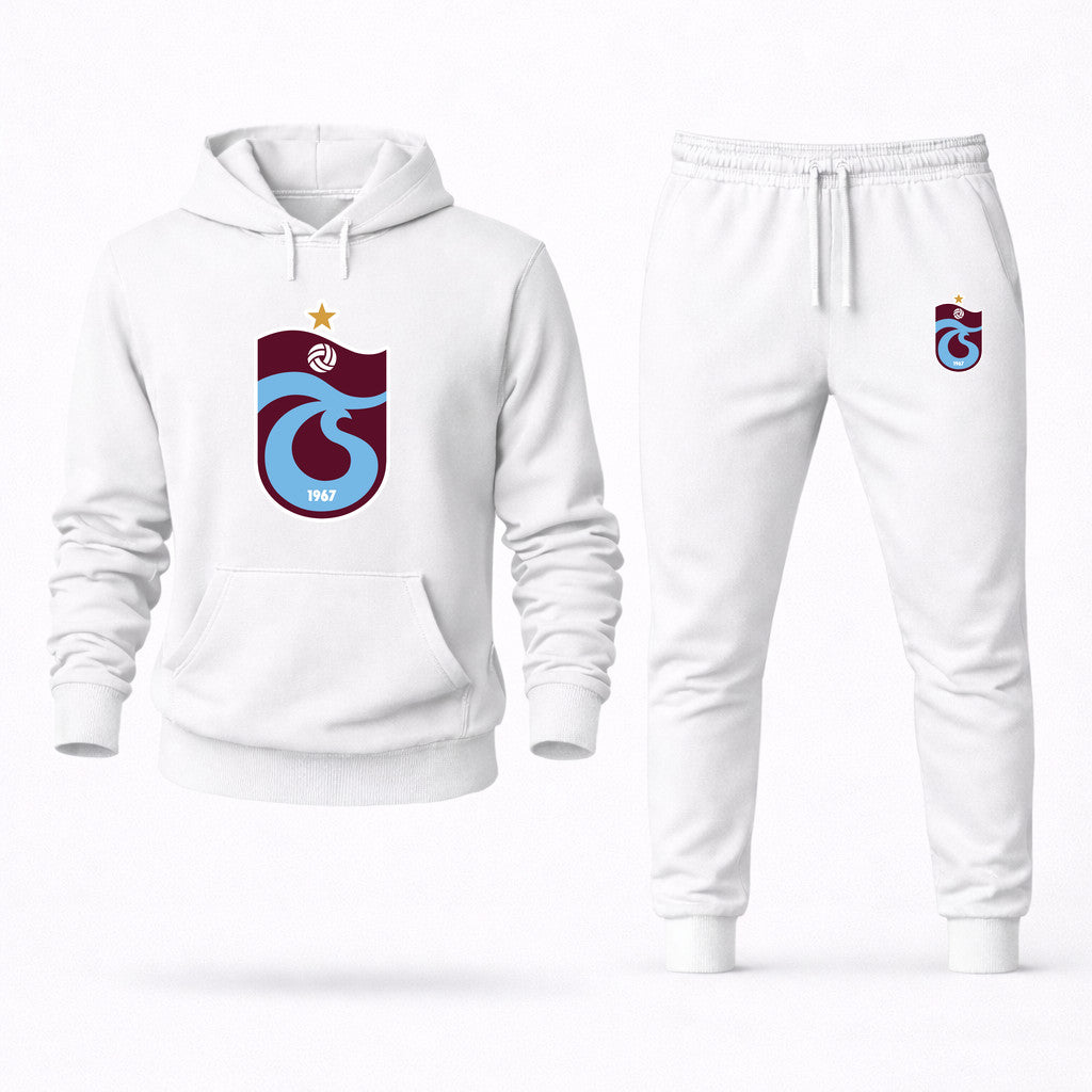 Trabzonspor Soccer Hoodie and Joggers Set - White