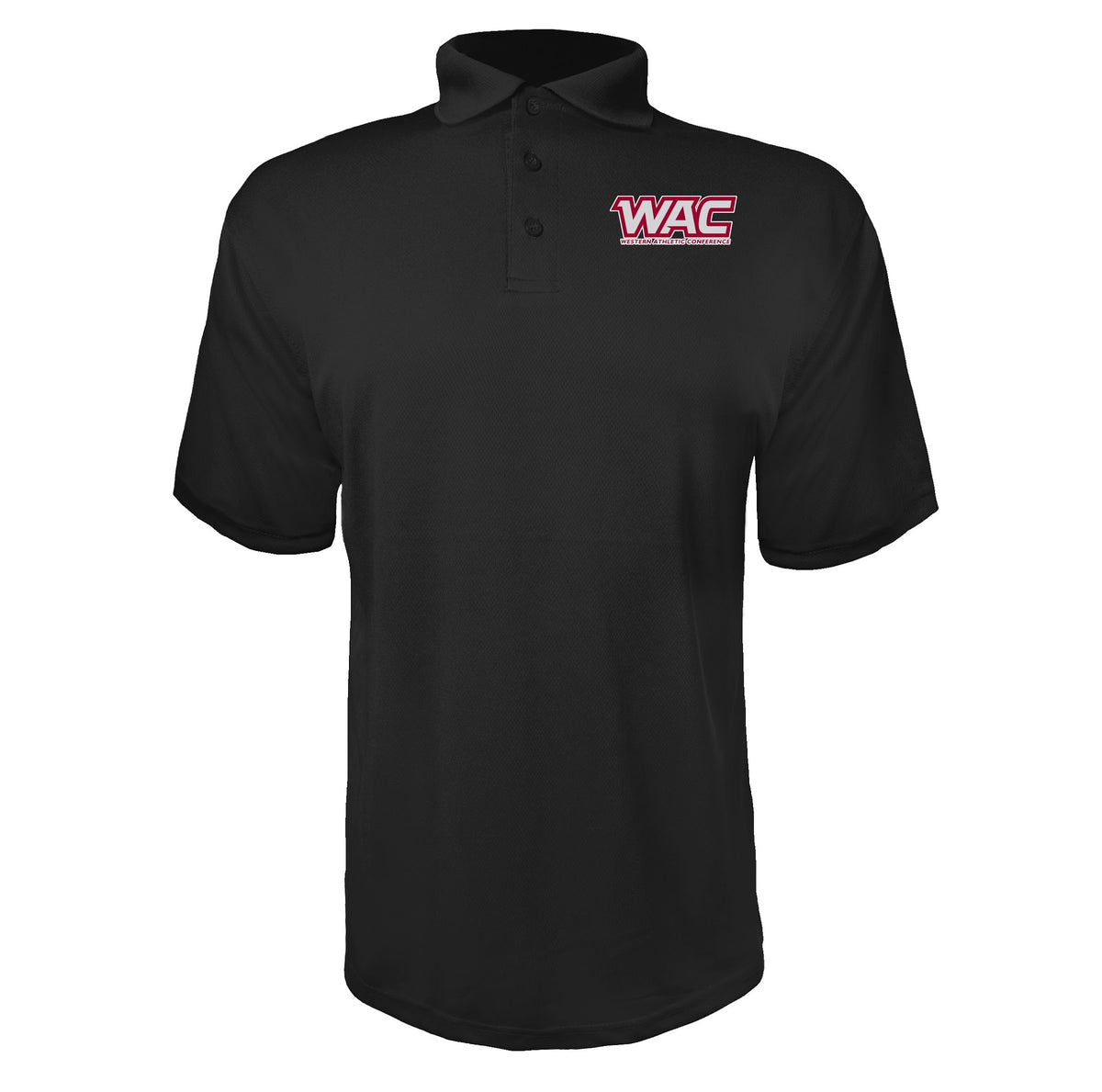 Western Athletic Conference Alternate Black polyester polo