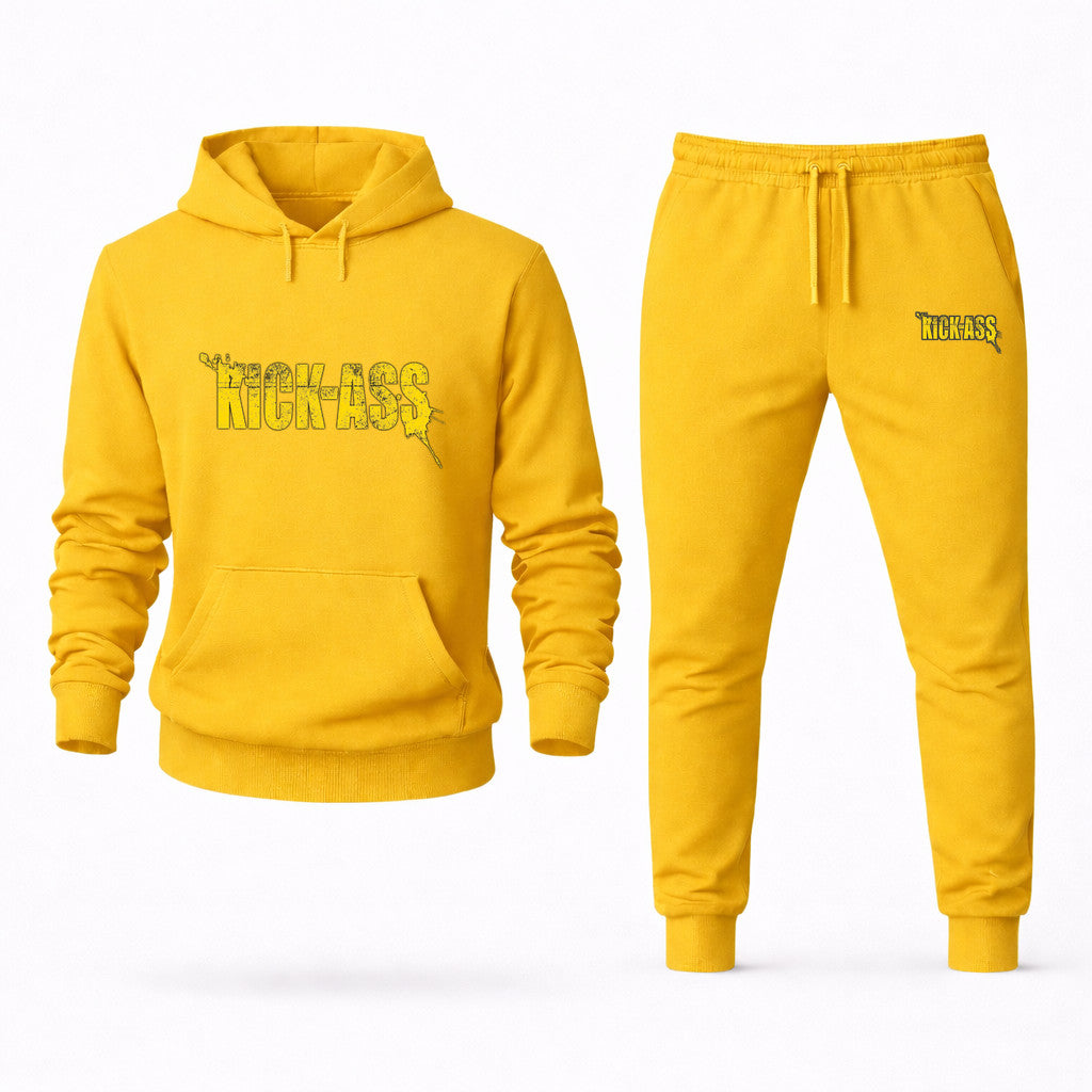 Kick-Ass Hoodie and Joggers Set - Yellow
