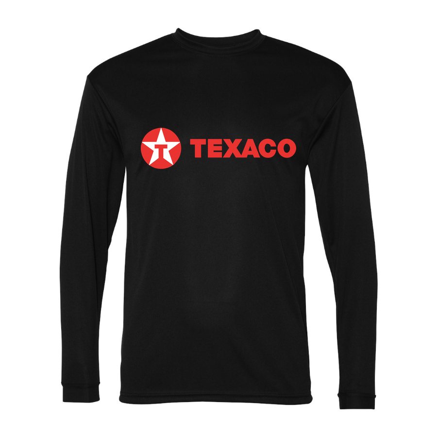 Men's Texaco Polyester Long Sleeve T-Shirt - Black