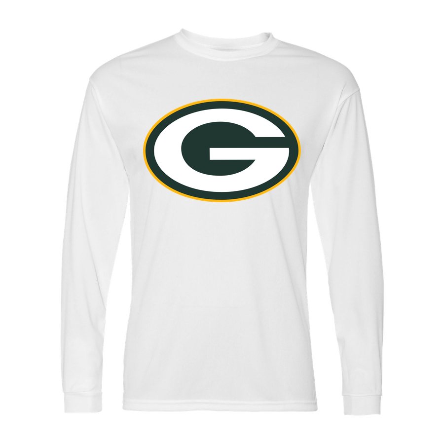Men's Green Bay Packers Polyester Long Sleeve T-Shirt - White