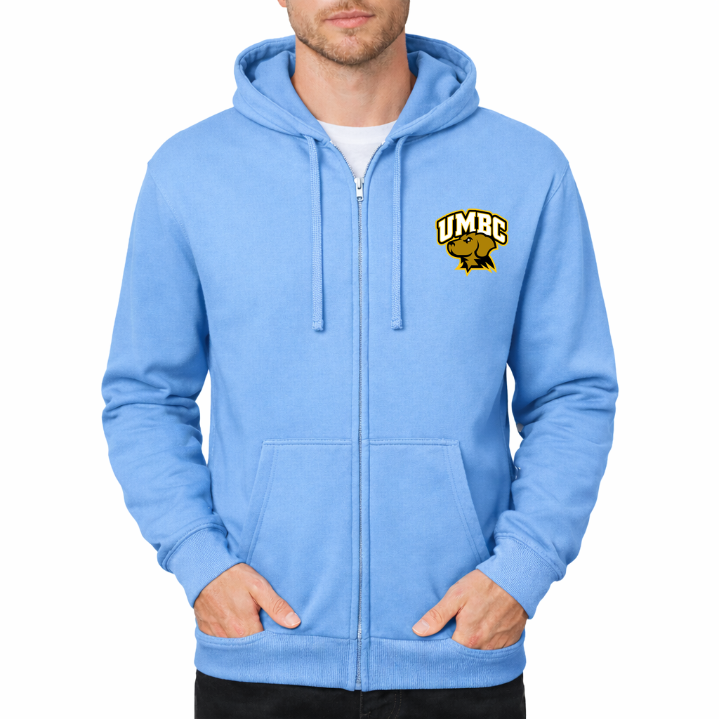 Men's UMBC Retrievers Zipper Hoodie - Sky Blue