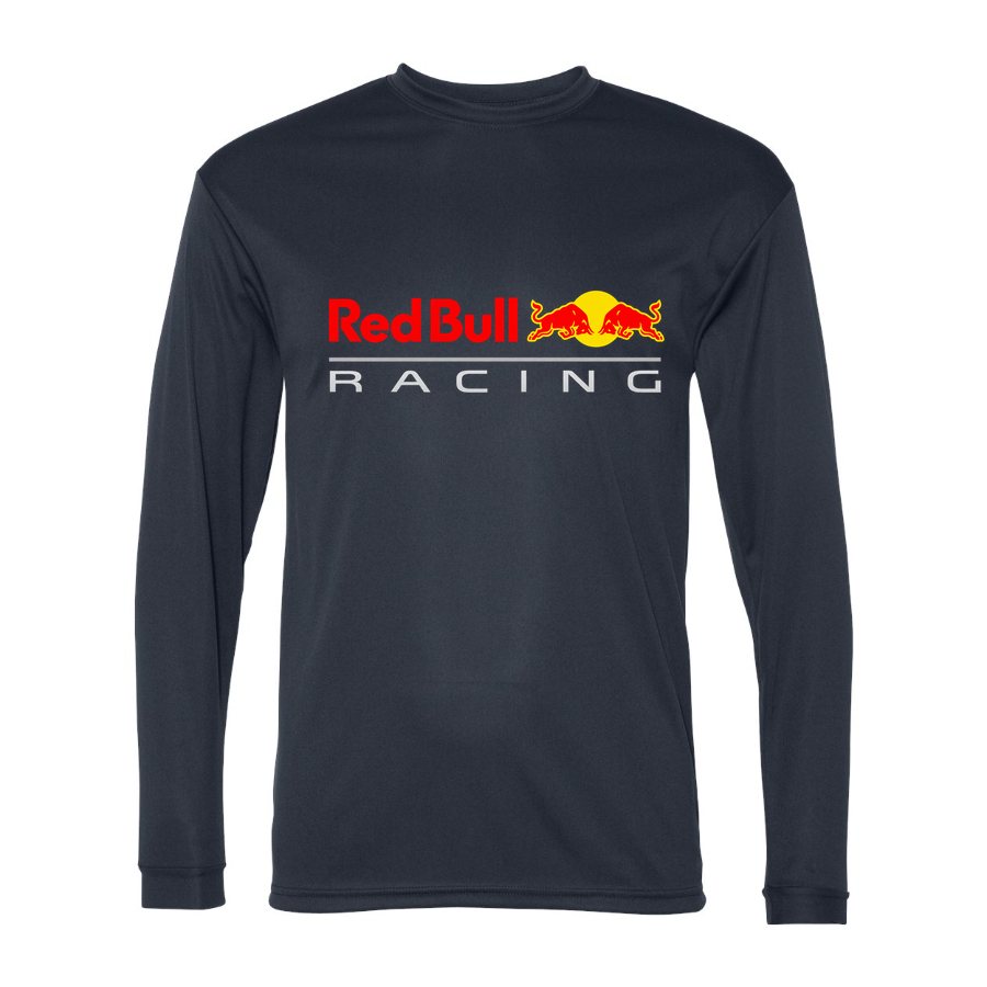 Men's Red Bull Racing Polyester Long Sleeve T-Shirt - Navy