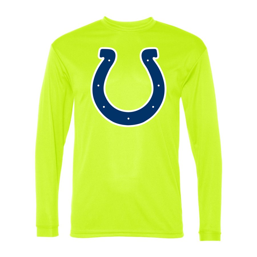 Men's Indianapolis Colts Polyester Long Sleeve T-Shirt - Safety Yellow