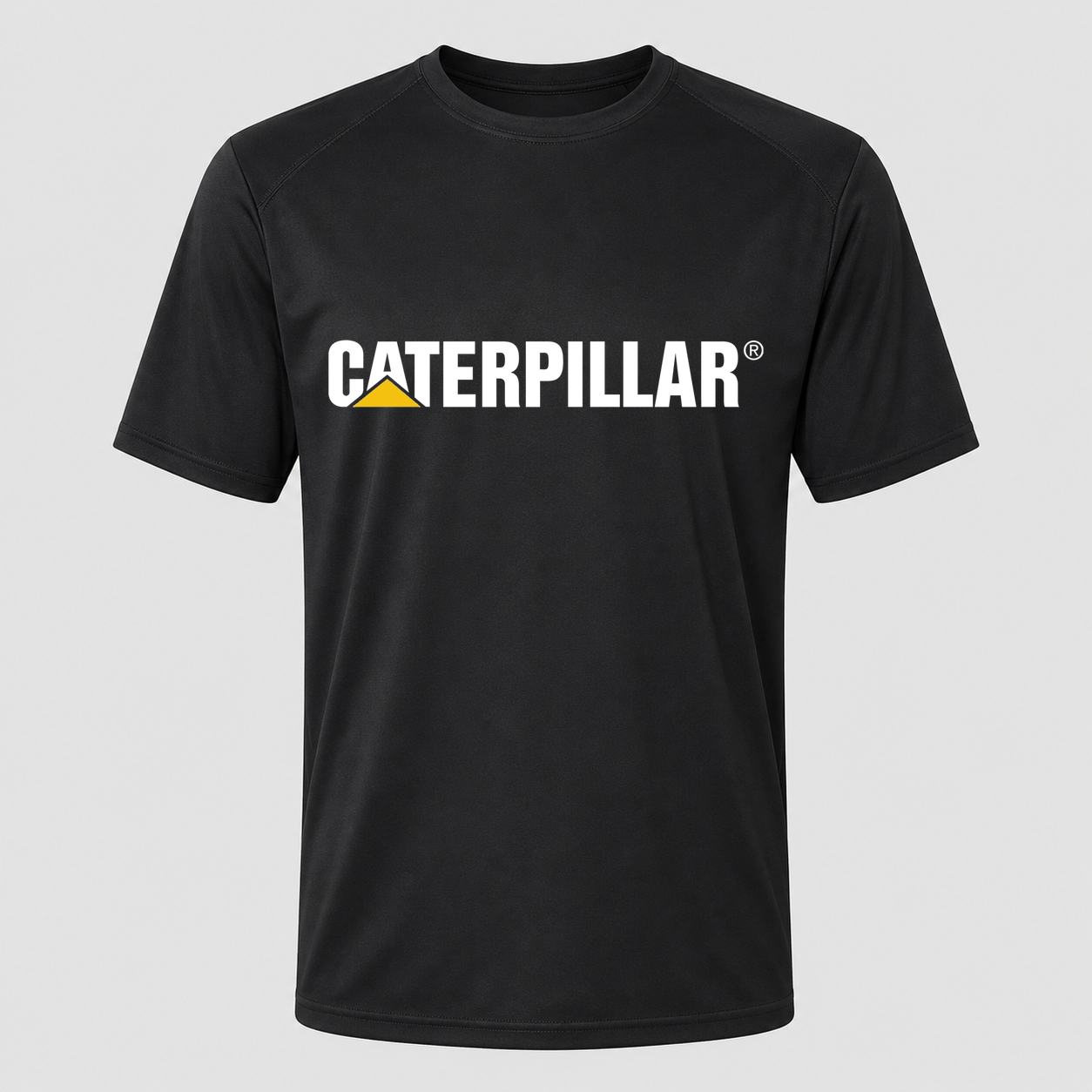 Men's Caterpillar White Performance T-Shirt - Black