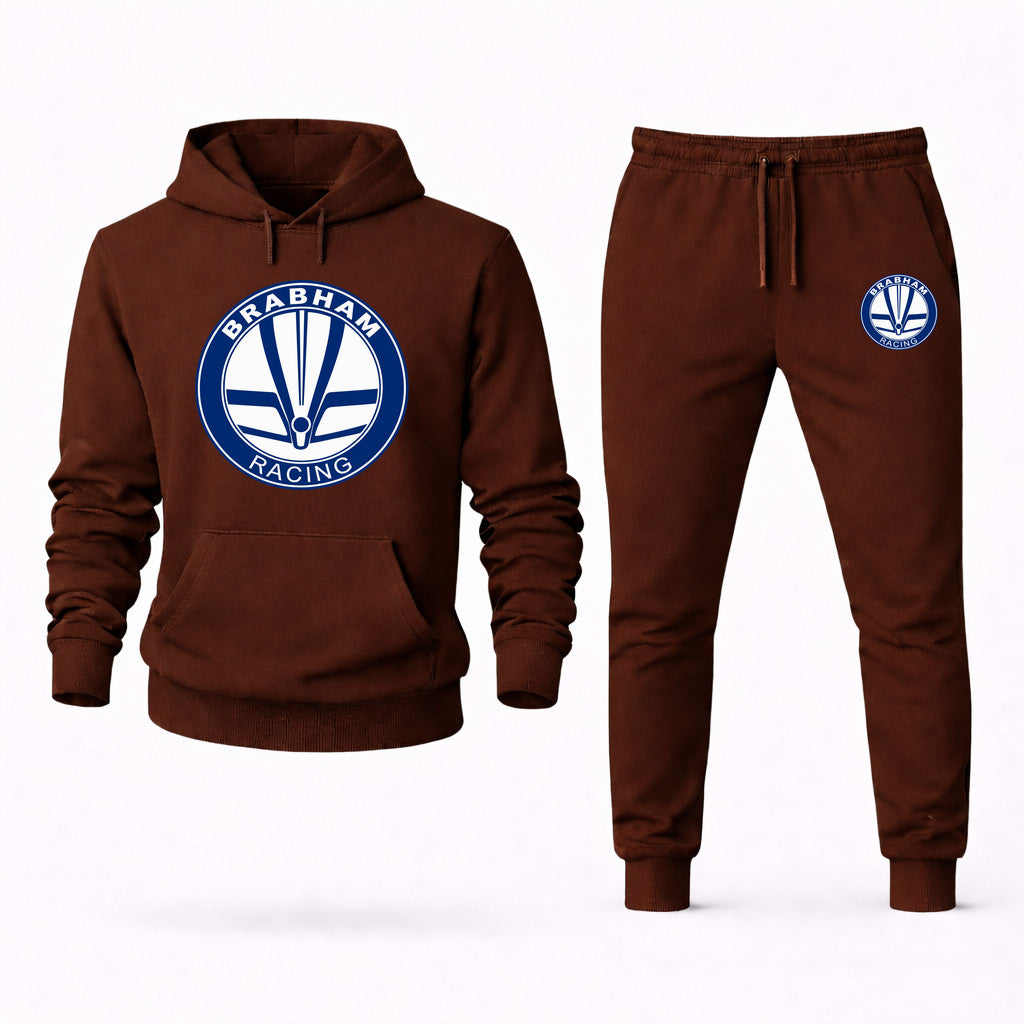 Brabham Racing Hoodie and Joggers Set - Brown
