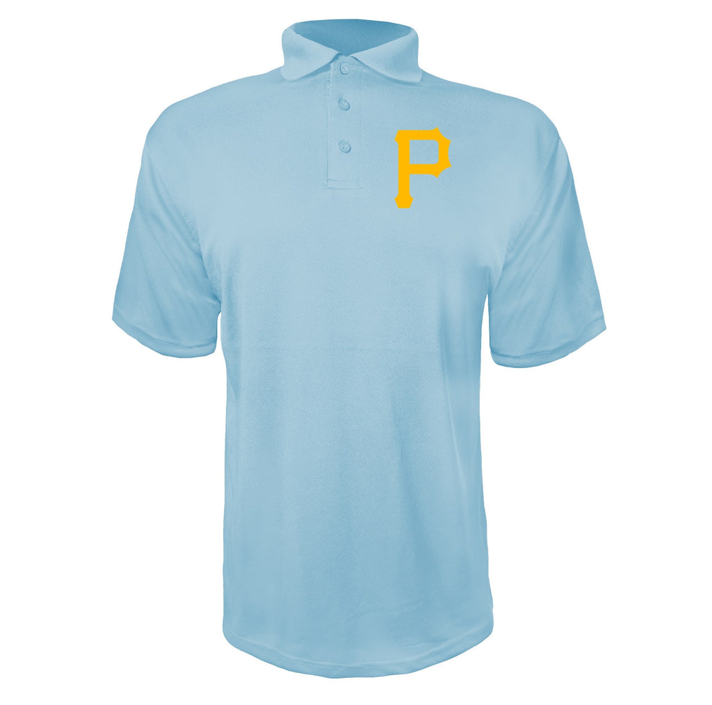 Pittsburgh Pirates Sky Blue polyester polo