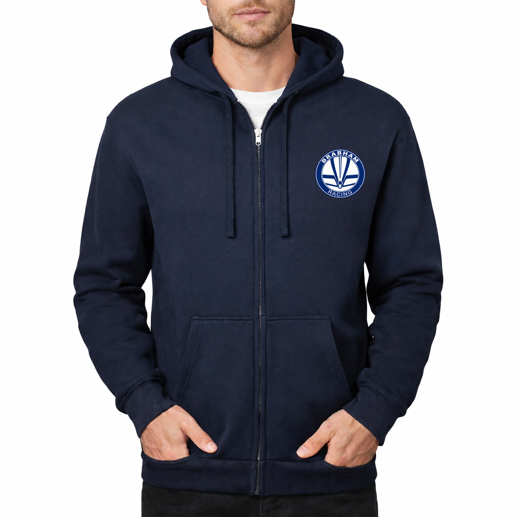 Men's Brabham Racing Zipper Hoodie - Navy