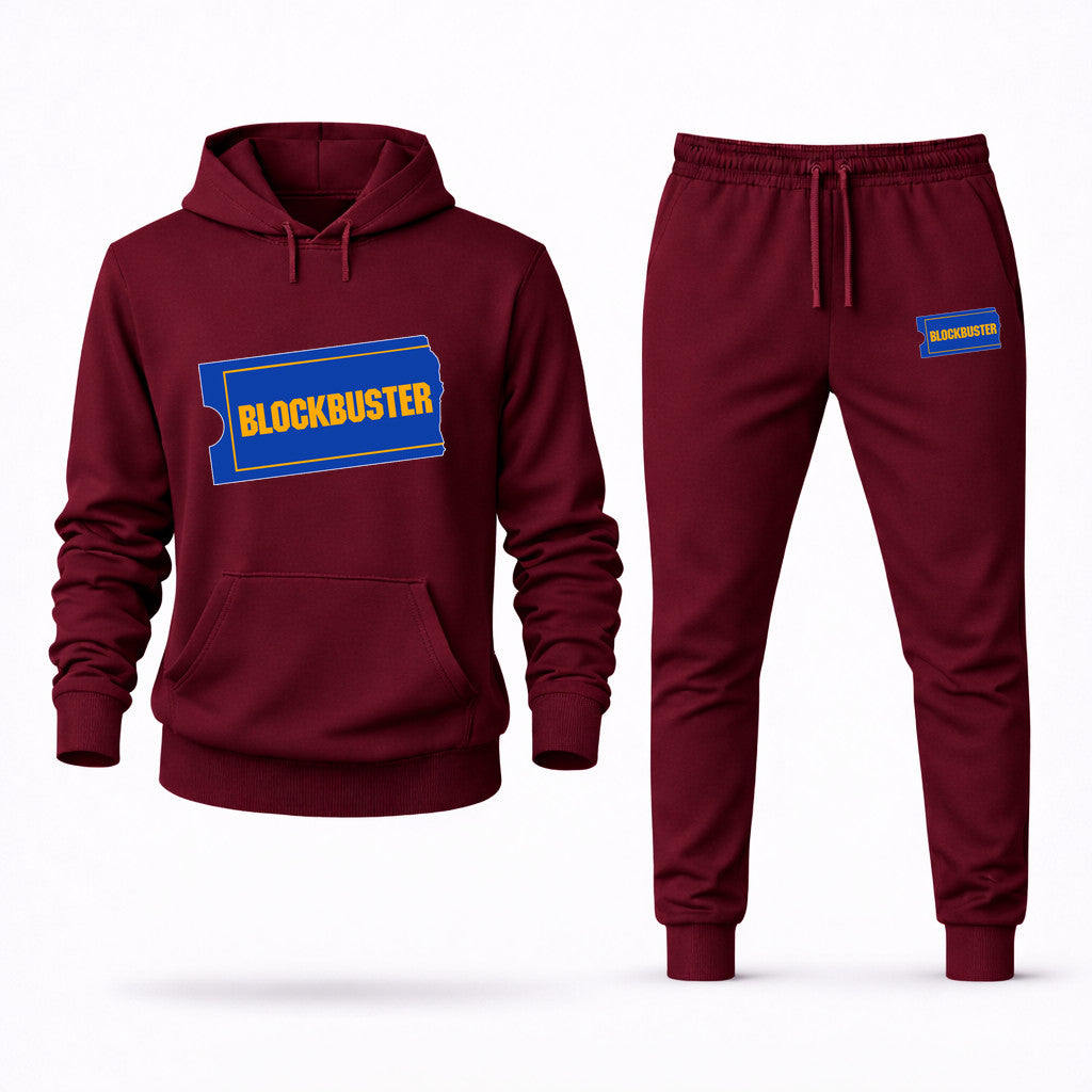 Blockbuster Hoodie and Joggers Set - Burgundy