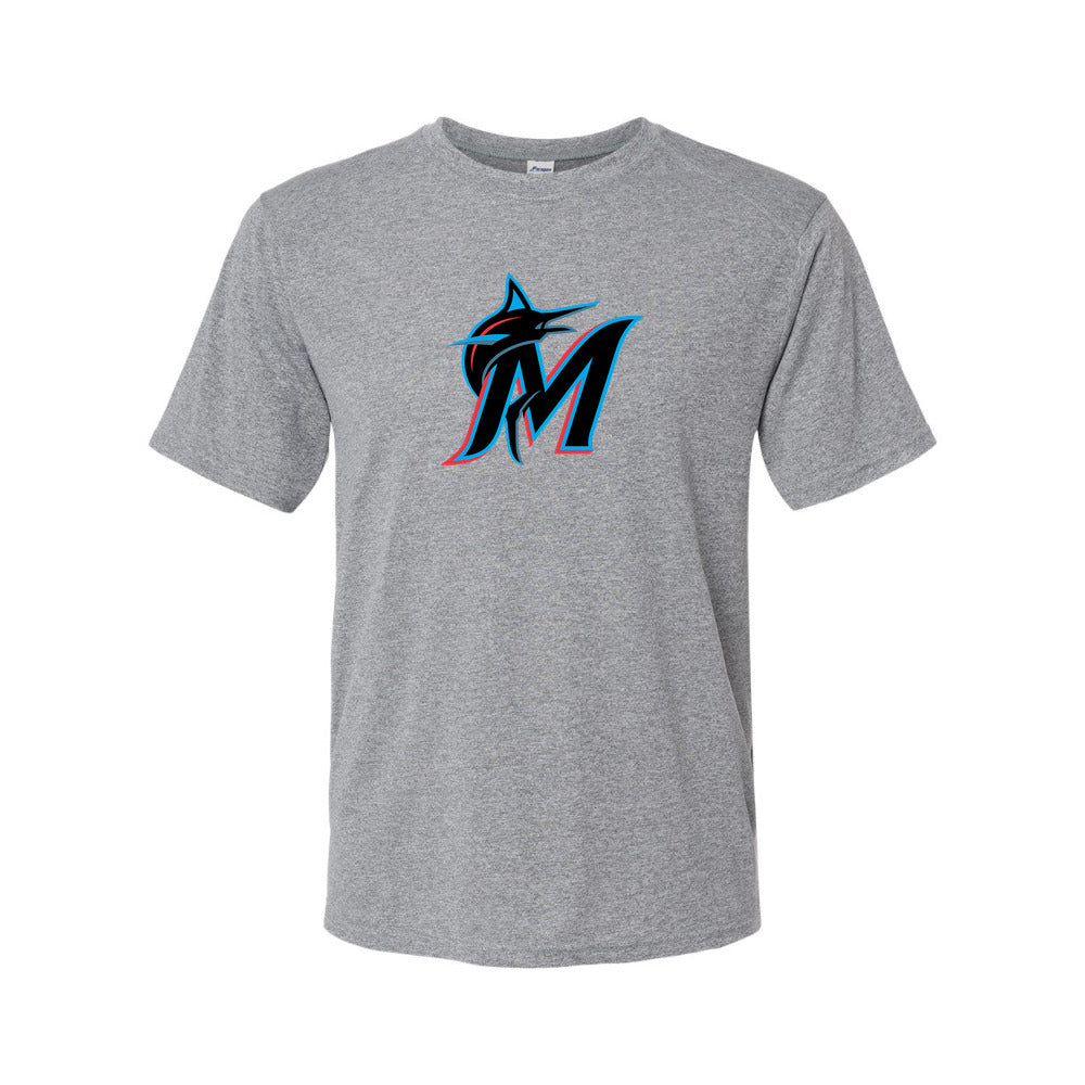 Miami Marlins Polyester T-Shirt - Gray