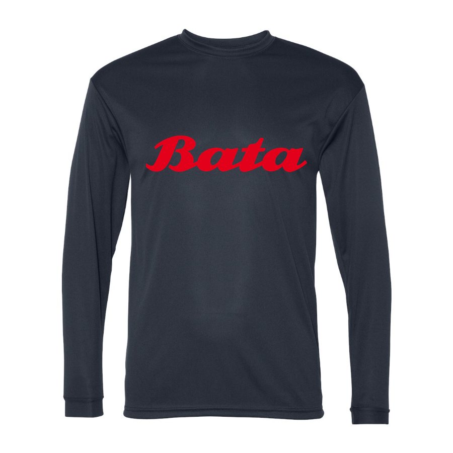 Men's Bata Polyester Long Sleeve T-Shirt - Navy