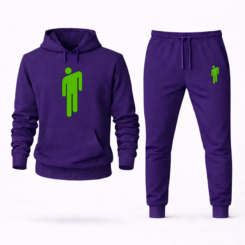 Billie Eilish Hoodie and Joggers Set - Purple