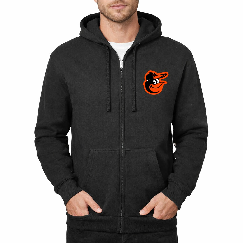 Men's Baltimore Orioles Zipper Hoodie - Black