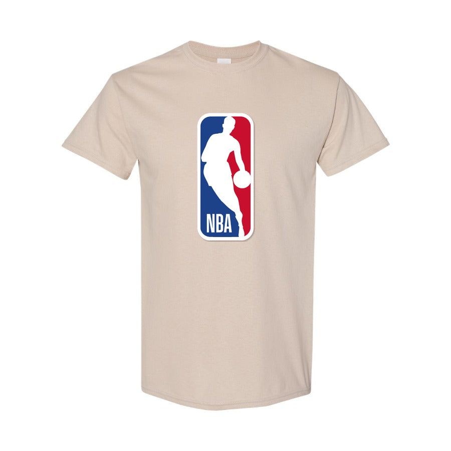 Tan - Front View - Men's NBA Cotton T-Shirt