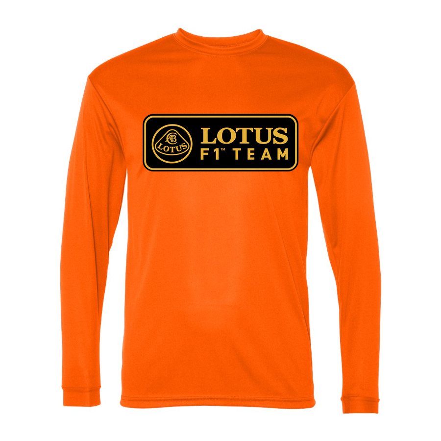 Men's Lotus F1 Team Polyester Long Sleeve T-Shirt - Safety Orange