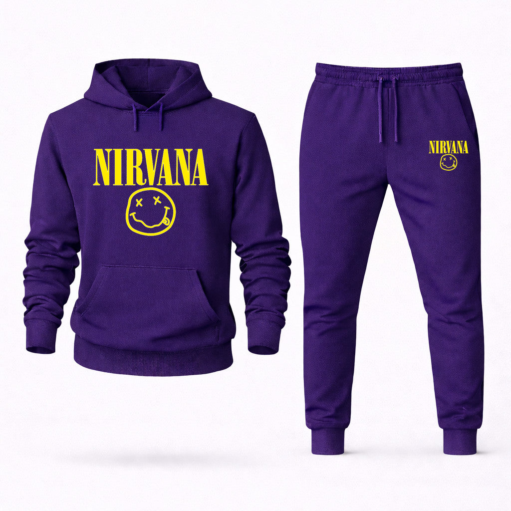 Nirvana Hoodie and Joggers Set - Purple