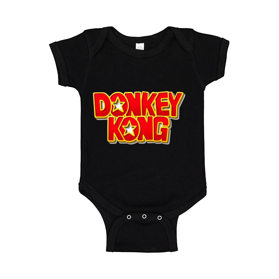 Donkey Kong Baby Romper Onesie - Black
